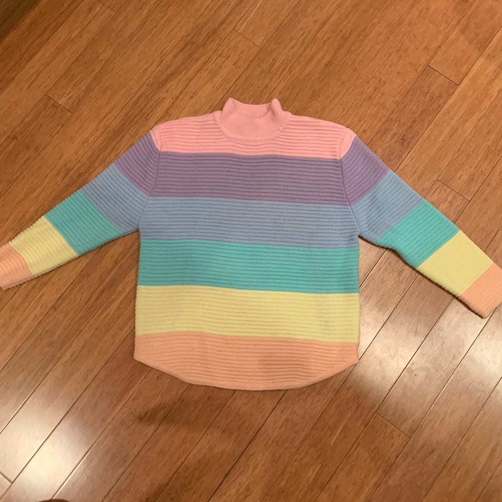 UNIF pastel rainbow stripe sweater XS